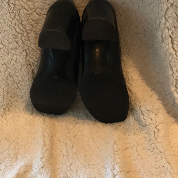 Franco Sarto Chunky Heeled Black Slip-on Loafer - Picture 5 of 7
